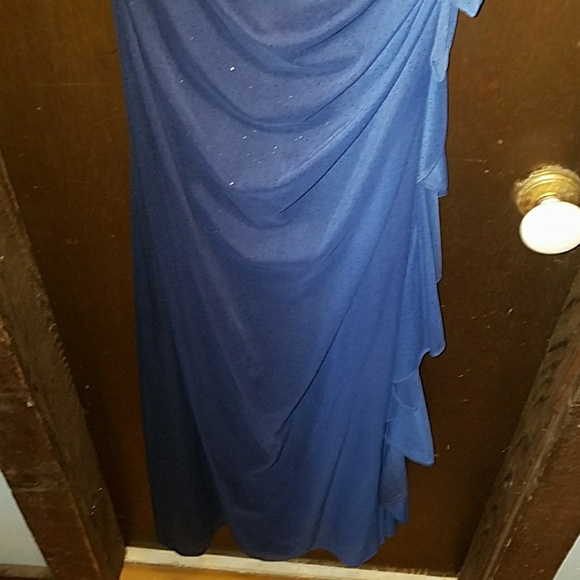 Sparkly Ombre Navy Formal Dress - Picture 4 of 5